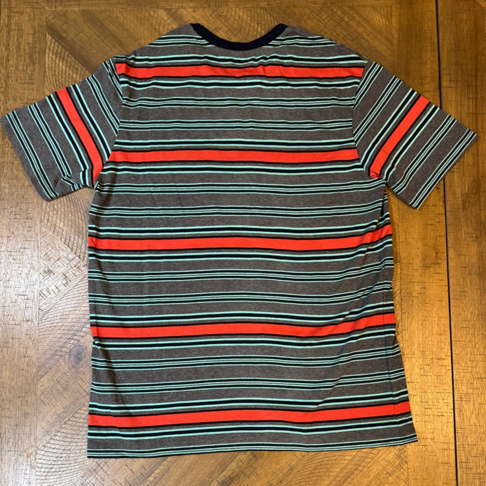 Men's Classic Striped Short Sleeve Tee - Red, Blue, and Gray - Picture 7 of 7